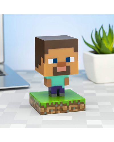 Лампа Paladone Games: Minecraft - Steve Icon - 3