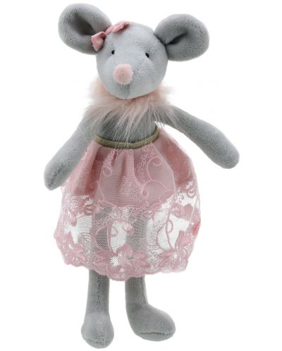 Парцалена кукла The Puppet Company - Танцуваща мишчица, в розова дрешка, 38 cm - 1