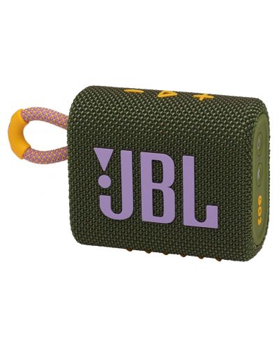 Портативна колонка JBL - Go 3, зелена - 2