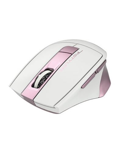 Мишка A4tech - Fstyler FG35, оптична, безжична, бяла/розова - 3