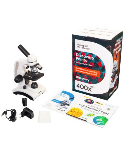 Микроскоп Discovery - Femto Polar + книга, бял - 3
