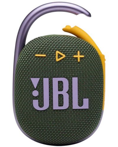 Портативна колонка JBL - CLIP 4, зелена/жълта - 1