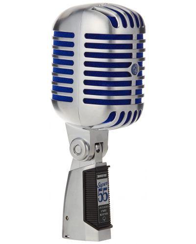 Микрофон Shure - Super 55 Deluxe, сребрист/син - 5