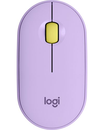 Мишка Logitech - Pebble M350, оптична, безжична, Lavender Lemonade - 2