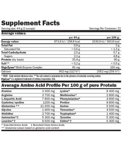 Micellar Casein, ванилия, 1000 g, Amix - 2