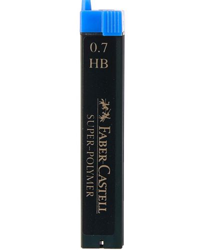 Мини графити Faber-Castell - Super-Polymer, 0.7 mm, HB, 12 броя - 1