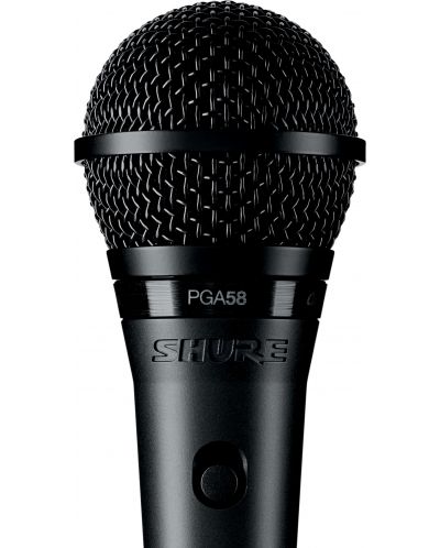 Микрофон Shure - PGA58-XLR-E, черен - 1