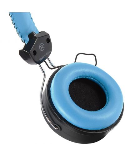 Слушалки Microlab - K300, черни/сини - 4