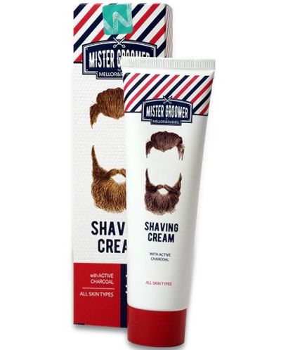 Mister Groomer Крем за бръснене с активен въглен, 100 ml - 1