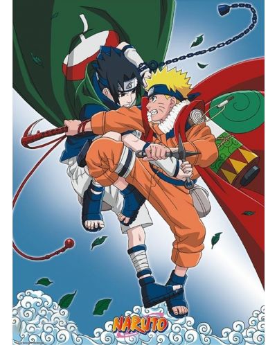 Мини плакат ABYstyle Animation: Naruto - Naruto vs Sasuke - 1