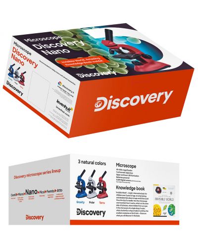 Микроскоп Discovery - Nano Gravity, с книга, син - 2