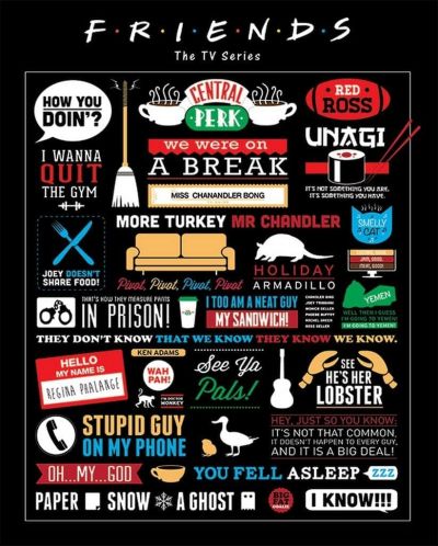 Мини плакат Pyramid Television: Friends - Infographic