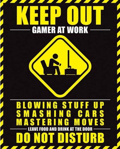 Мини плакат Pyramid Humor: Adult - Gamer At Work