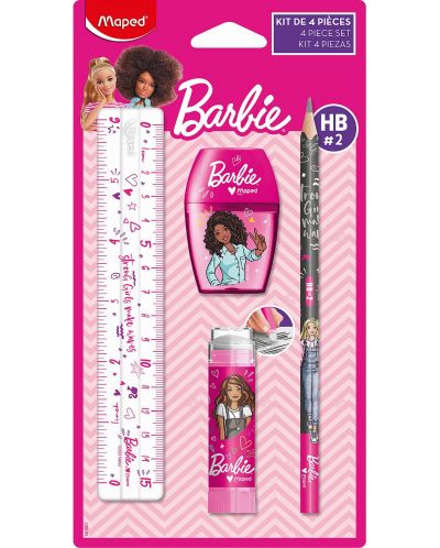 Мини комплект за рисуване Maped Barbie - 4 части - 1