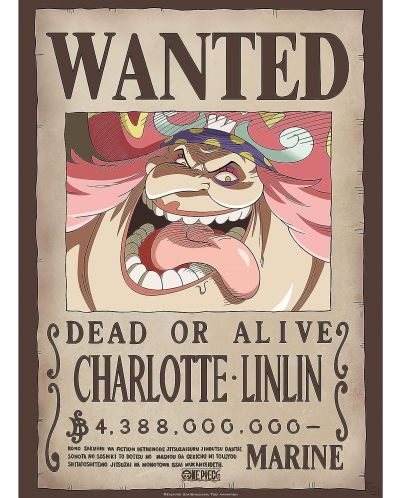 Мини плакат GB eye Animation: One Piece - Big Mom Wanted Poster (Series 1) - 1