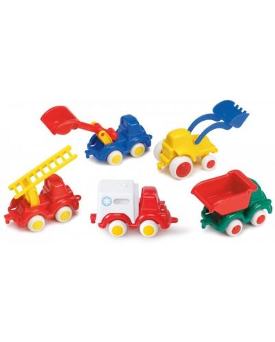 Мини играчка Viking Toys - Строителна кола, 7 cm, асортимент