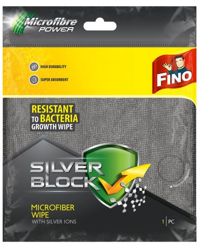 Микрофибърна кърпа Fino - Silver Block, 32 х 32 cm - 1
