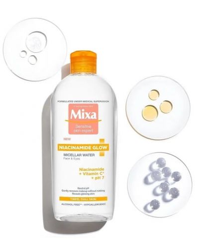 Mixa Niacinamide Glow Мицеларна вода за лице, 400 ml - 2