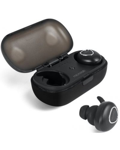 Слушалки с микрофон Microlab Trekker 200 - Bluetooth, безжични, черни - 1