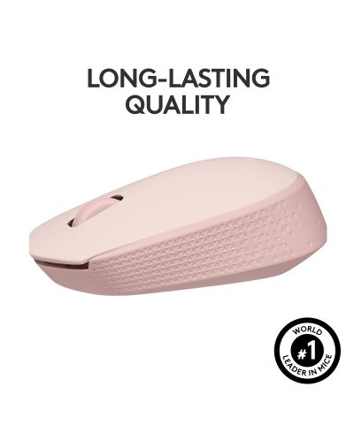 Мишка Logitech - M171, оптична, безжична, Rose - 5