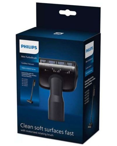 Мини турбочетка Philips - XV1684/01, за Cordless VC 7000 & 8000 Series, черна - 1