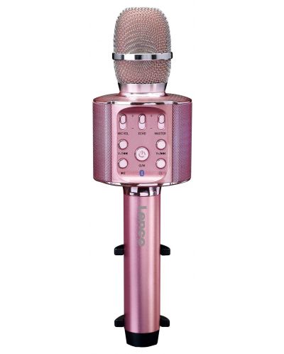 Микрофон Lenco - BMC-090PK, безжичен, розов - 1
