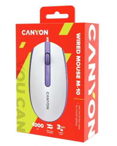 Мишка Canyon - CNE-CMS10WL, оптична, White lavender - 5