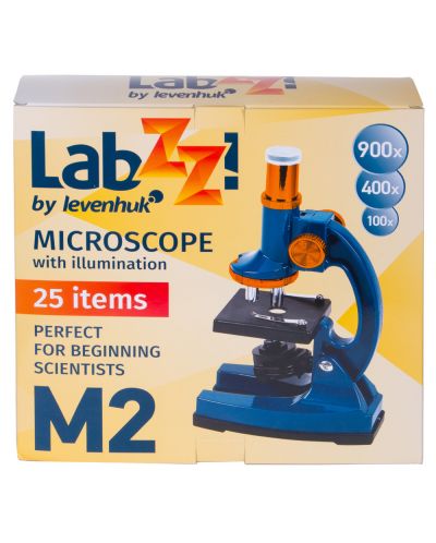 Микроскоп Levenhuk - LabZZ M2, син/оранжев - 7