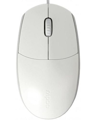 Мишка RAPOO - N100, оптична, бяла - 1