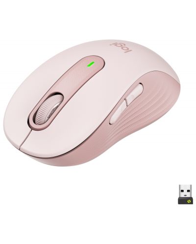 Мишка Logitech - Signature M650 L, оптична, безжична, розова - 1