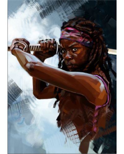 Метален постер Displate Television: The Walking Dead - Michonne - 1