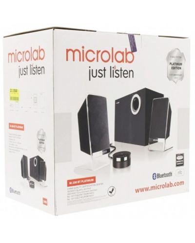 Аудио система Microlab - M 200 Platinum, 2.1 черна - 2