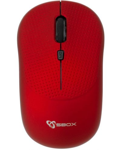 Мишка SBOX - WM-106R, оптична, безжична, червена - 1
