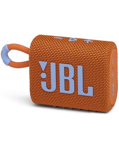 Портативна колонка JBL - Go 3, водоустойчива, оранжева - 2