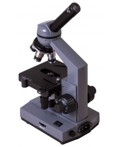Микроскоп Levenhuk - 320 BASE, монокулярен, сив/черен - 9