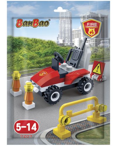 Мини конструктор BanBao - Пожарникарско бъги, 33 части - 1