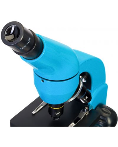 Микроскоп Levenhuk - Rainbow 50L, 40–800x, Azure - 6