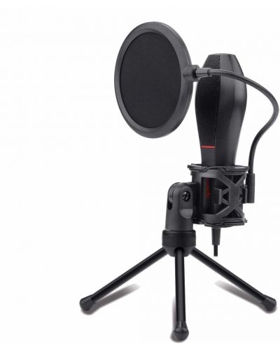 Микрофон Redragon - Quasar 2 GM200, стойка и филтър, черен - 1