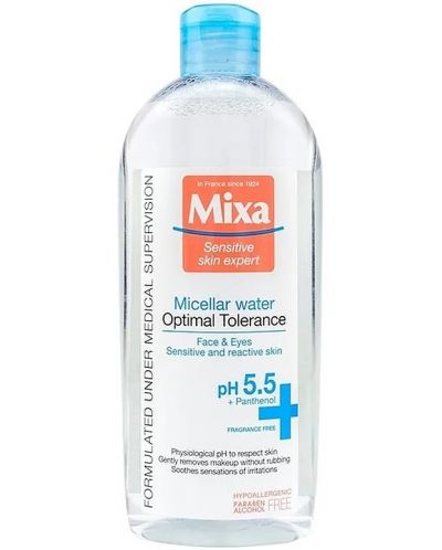 Mixa Мицеларна вода Optimal Tolerance, 400 ml - 1
