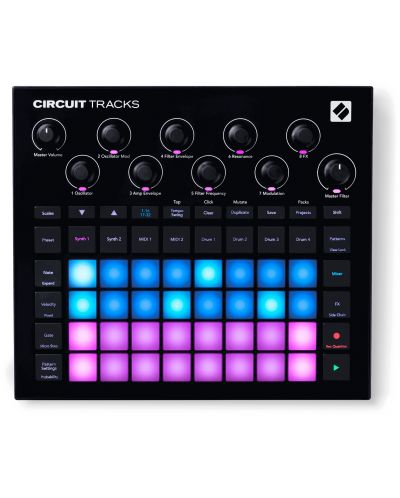 MIDI контроле Novation - Circuit Tracks, черен - 1