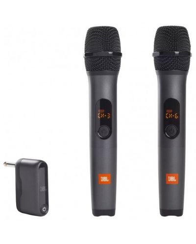 Микрофони JBL - Wireless Microphone Set, безжични, черни - 1
