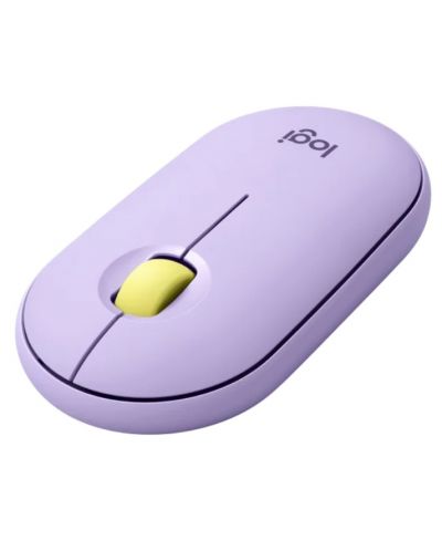 Мишка Logitech - Pebble M350, оптична, безжична, Lavender Lemonade - 1