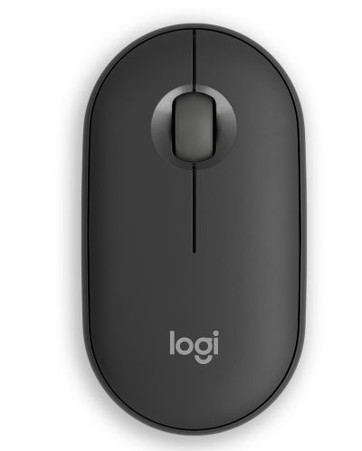 Мишка Logitech - Pebble Mouse 2 M350s, оптична, безжична, Graphite - 1