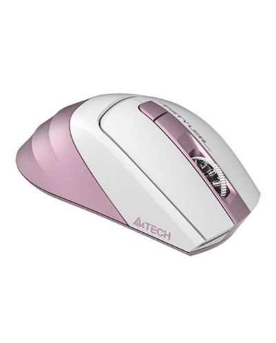 Мишка A4tech - Fstyler FG35, оптична, безжична, бяла/розова - 2