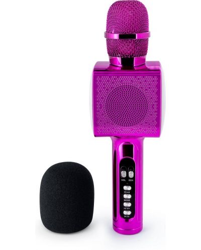 Микрофон Big Ben - с ефекти, безжичен, розов - 1