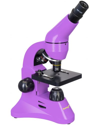Микроскоп Levenhuk - Rainbow 50L, 40–800x, Amethyst - 4