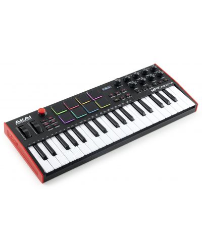 MIDI контролер Akai Professional - MPK Mini Plus, черен/червен - 3