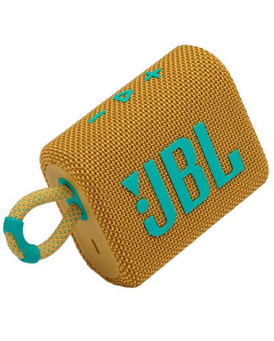 Портативна колонка JBL - Go 3, водоустойчива, жълта - 1