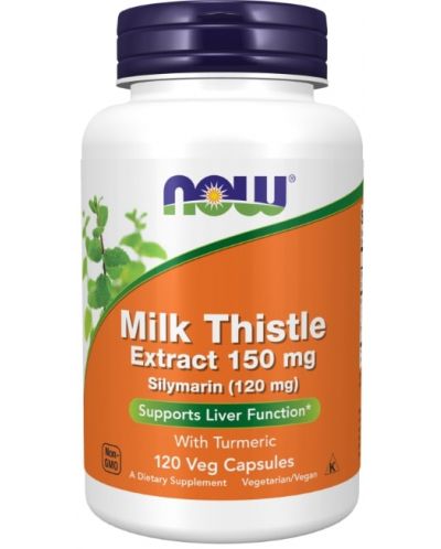 Milk Thistle Extract, 120 капсули, Now - 1