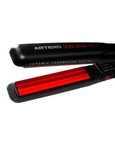 Професионална мини преса за коса Artero - Zenit Zigzag XS, керамично покритие, 210°C, черна - 3
